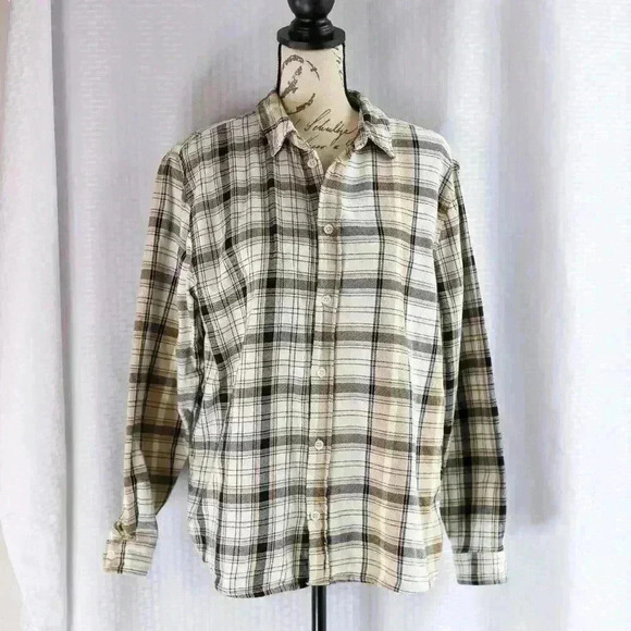ZARA Relaxed Fit Size M 100% Cotton cream/yellow/black shacket/shirt - Picture 1 of 13